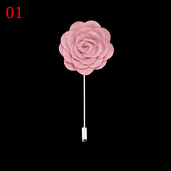 Chest Flower Two Tone Collar Suit Brooch Wedding Pin