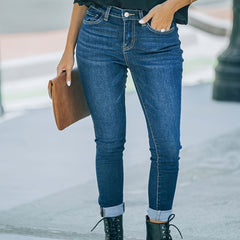 Washed High Stretch Skinny Jeans
