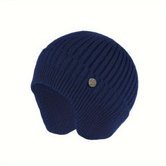 Men's Ear Protection Knit Hat, Velvet Beanie Hat for Outdoor Activities
