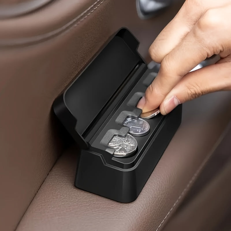1PC Car Coin Storage Box Mini Coin Box Sorting Box Storage Tank Car Accessories