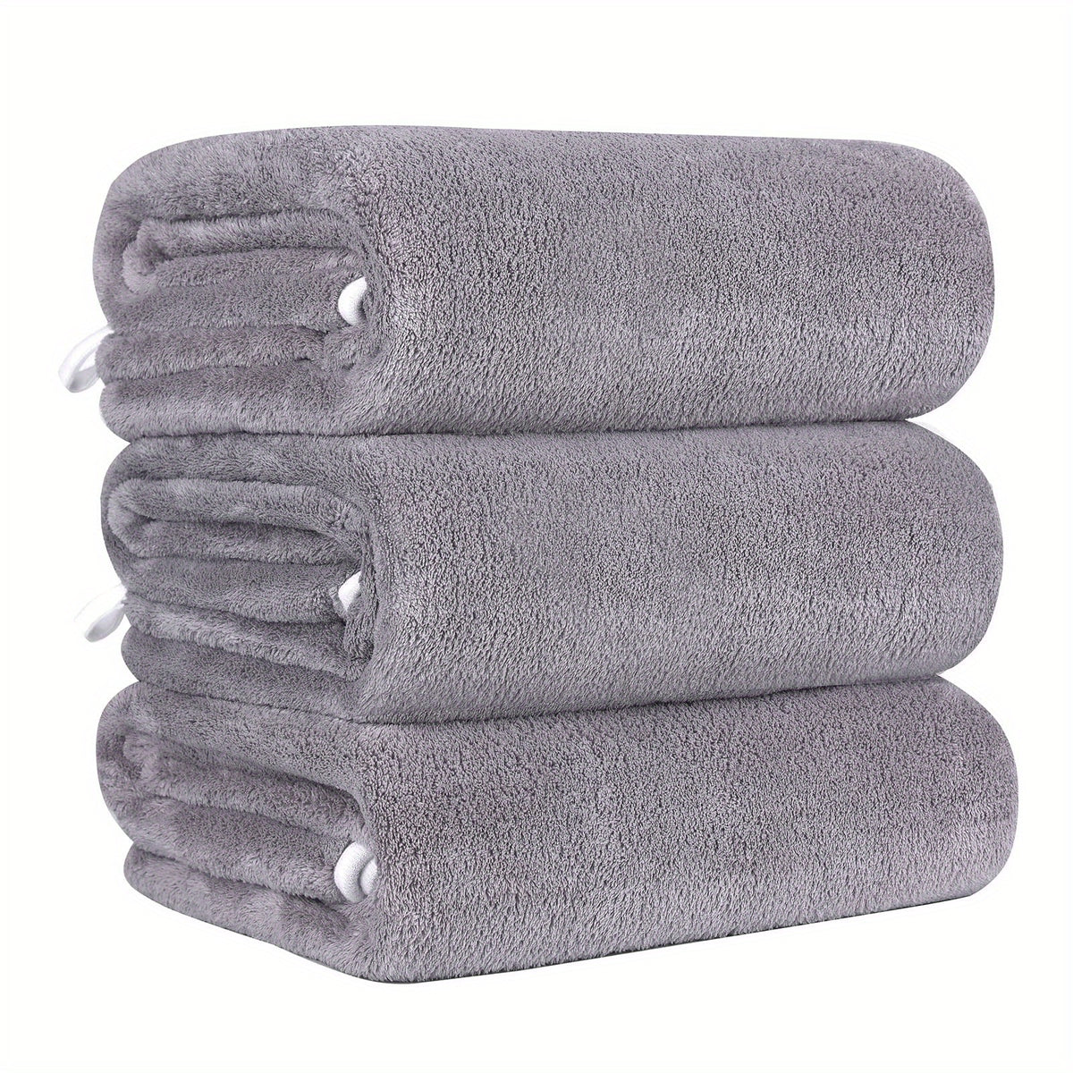 3pcs Microfiber Bath Towels 70 X 140cm Portable Absorbent & Quick Drying