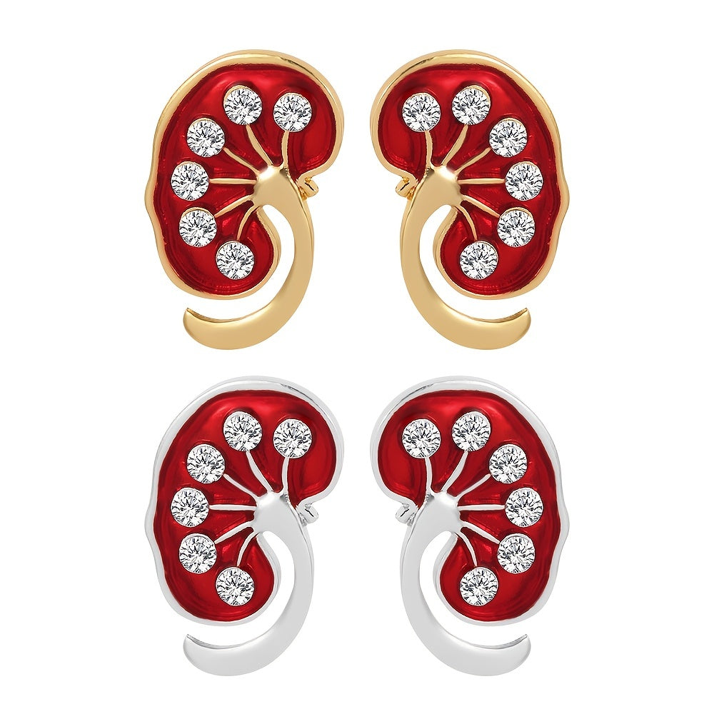 Human Organ Shaped Lung Slicing Brooch Heart Pins