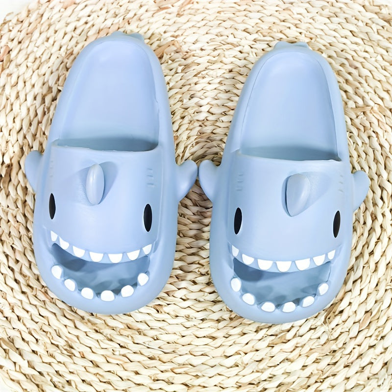 Boy's Shark Slippers Comfy Non Slip Home Shoes For Kids Indoor Activities