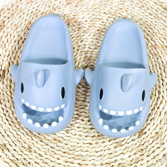 Boy's Shark Slippers Comfy Non Slip Home Shoes For Kids Indoor Activities