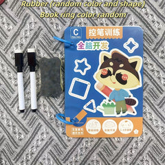 Kids Reusable Educational Practice Book with Erasable Writing Tools