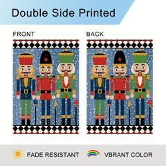 Christmas Soldier Nutcracker Garden Flag Double Side Outdoor Decor