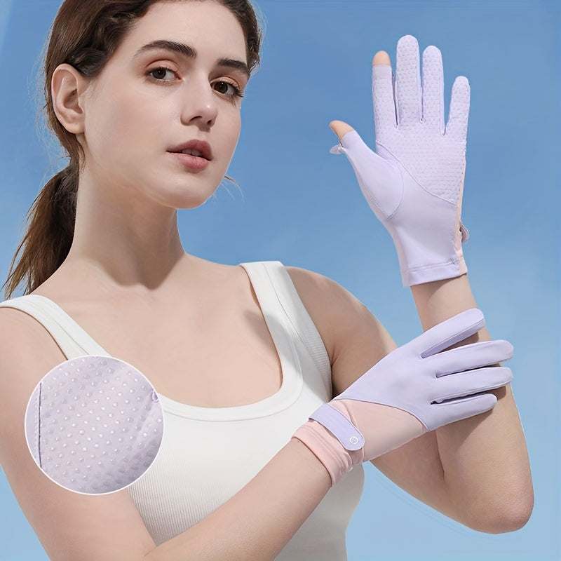 Sunscreen Gloves Thin Breathable Full Finger UV Protection Gloves