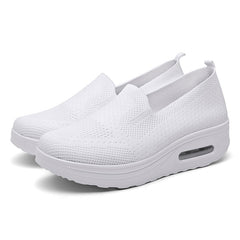 Women's Mesh Sneakers Casual Wedge Heel Shoes Lightweight Heightening Shoes