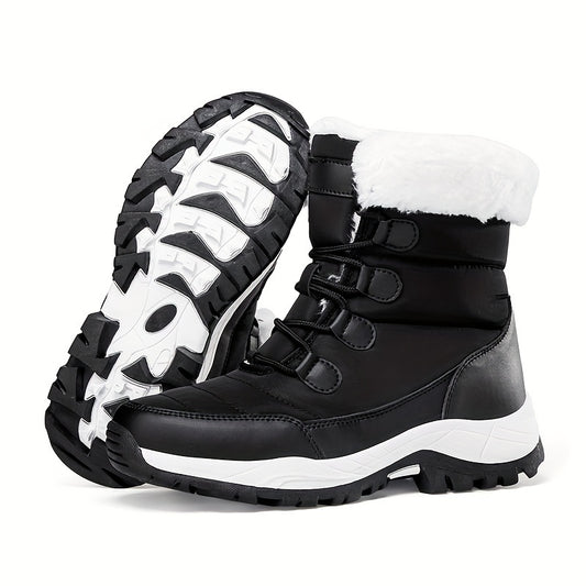 Women's Winter Snow Boots Non-Slip Thickened Warm Medium Tube Hiking Boots