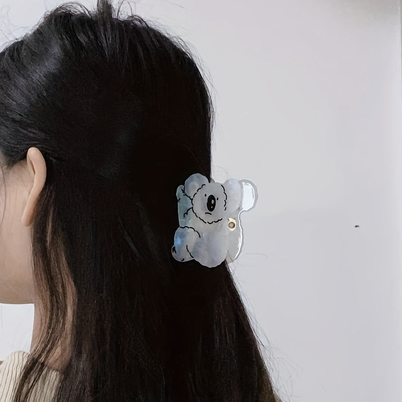 Koala Shaped Acetate Hair Claw for Women Girls
