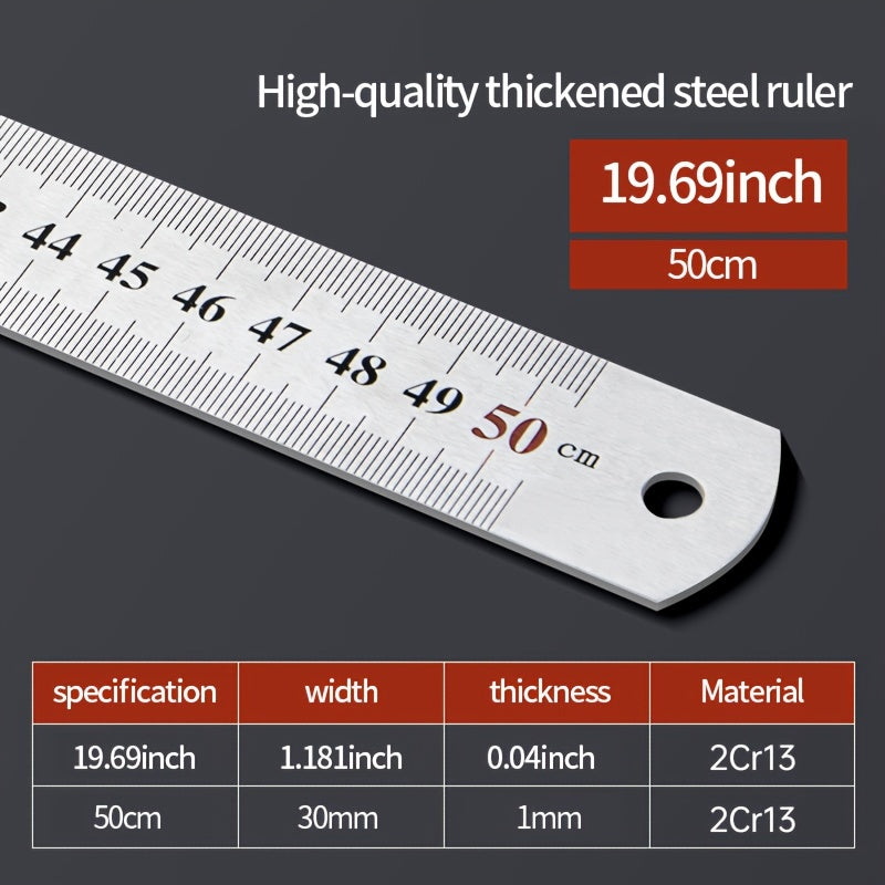 Thickened Stainless Steel Ruler Measuring Tool