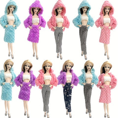 Doll Winter Coat Pants Dress Set for 29.97 cm Dolls
