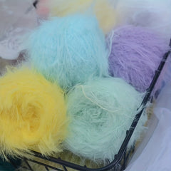 Soft Long Hair Mink Fur Hand Knitted DIY Sweater Coat Bag Doll Material Thread