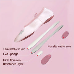 Girls Split Sole Dance Shoes Breathable Ballet Slippers
