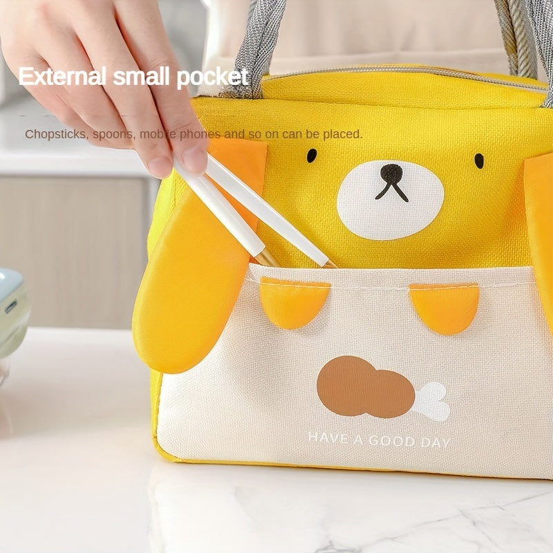 Outdoor Portable Insulation Bag Cartoon Lunch Bag Double-layer Waterproof