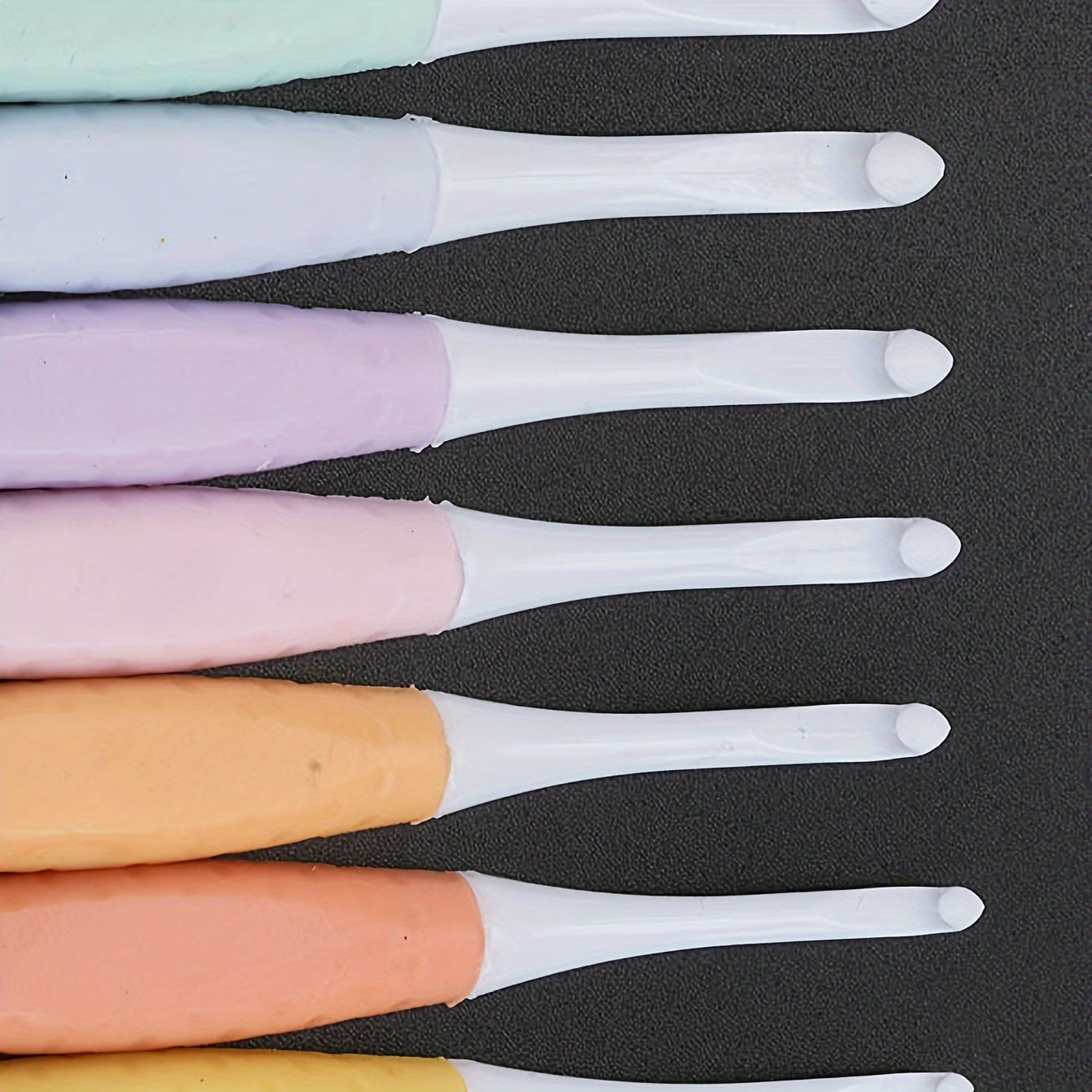 8pcs Candy Silicone Soft Handle ABS Crochet Hook Set