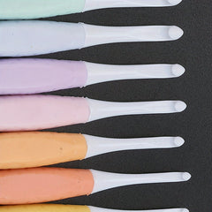 8pcs Candy Silicone Soft Handle ABS Crochet Hook Set