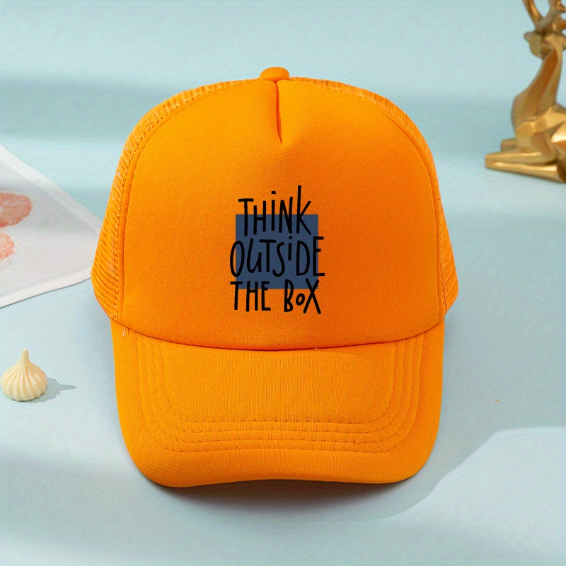 Kids Mesh Print Alphabet Baseball Cap Sunshade Trucker Hat