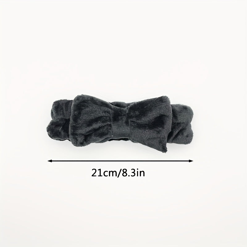 Plush Hair Accessories Set Soft Headband Wristband for Skincare Spa