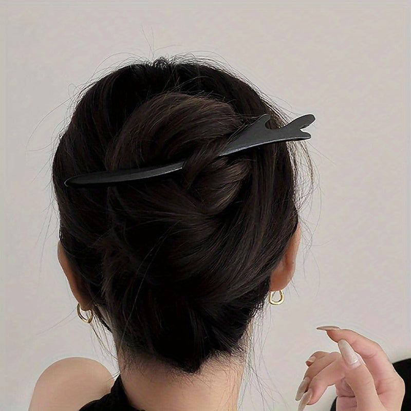 Minimalist Solid Hair Clip Chopstick Style Hair Bun Holder