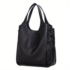 Women's Large Leather Hobo Shoulder Bag with Solid Handbag
