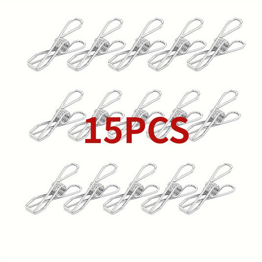Stainless Steel Long Tail Clip With Hooks for Hanging Clothes Towel Gloves Sock
