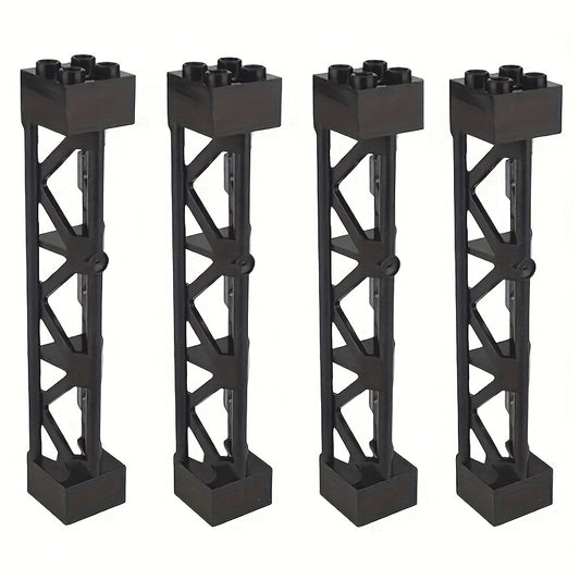 4pcs Military Building Block Train Truck Car Base Plate Supports