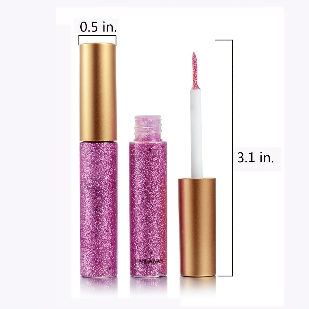 10 Sparkling Glitter Liquid Eyeliners Long Lasting Smudge Proof