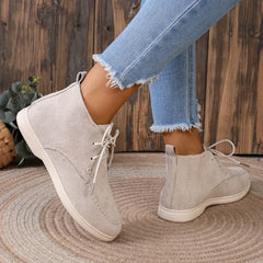 Fall Lightweight Flat Boat Shoes Wear Resistance Non Slip Suede Preppy School