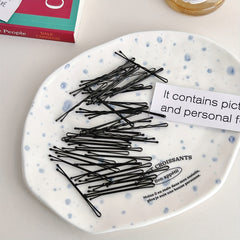 100 Pcs Solid Bobby Pin Alloy Hair Clip Non Slip Hair Accessory
