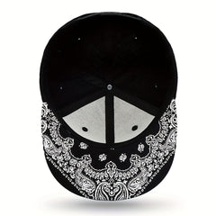 Hip Hop Snapback Hat Paisley Print Brim Adjustable Baseball Cap Lightweight