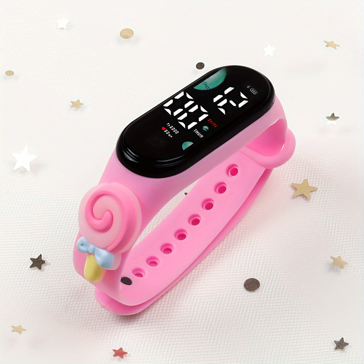 5PCS LED Digital Watches for Kids Mixed Colors Non Waterproof