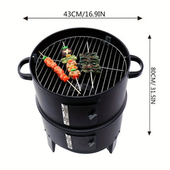 Portable BBQ Smoke Fumigated Burner Outdoor Firewood Stove Grill