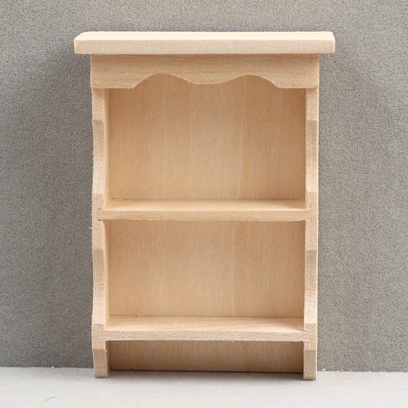 1:12 Scale Dollhouse Cabinet Shelf w/ Hanging Book Display Flat Back