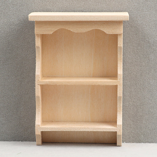 1:12 Scale Dollhouse Cabinet Shelf w/ Hanging Book Display Flat Back