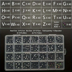 Acrylic Letter Beads 1120pcs Set DIY Bracelet Jewelry Beading