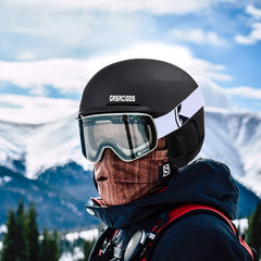 Ski Helmet Shock Resistant Safety ABS Housing EPS Vent Dial Goggles Warm
