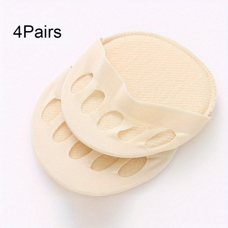 4 Pairs Thin Half Palm Socks Invisible Split toe Socks Women's Stockings