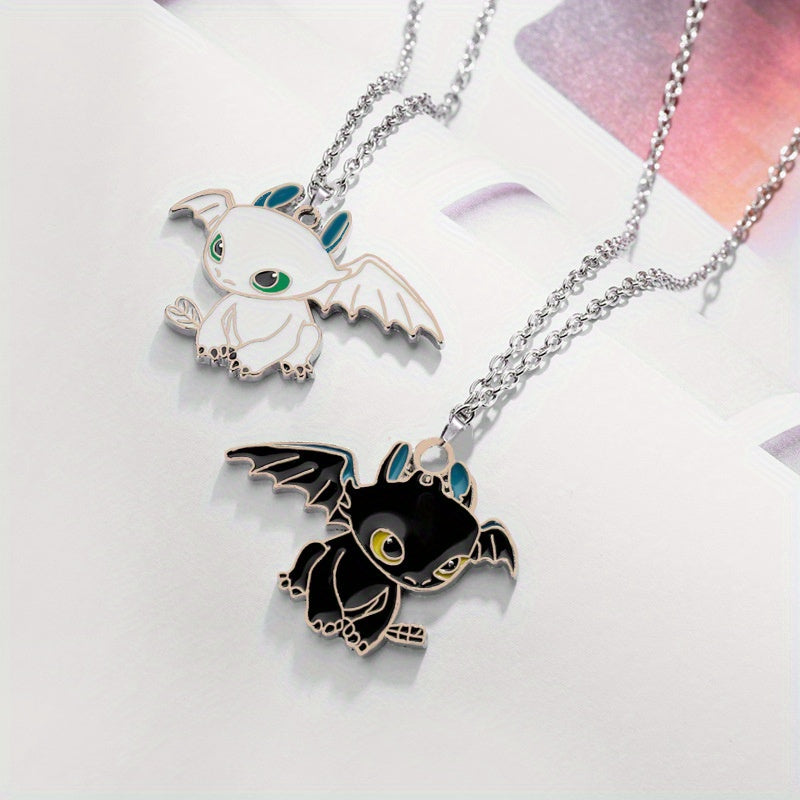 Small Flying Dragon Necklace Dripping Oil Pendant Jewelry