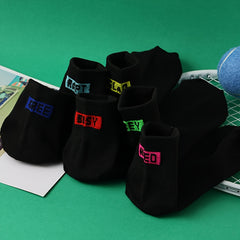 6 Pairs Letter Print Socks Women's Stockings