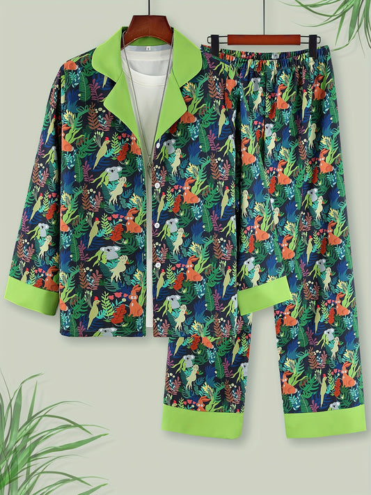 Floral Lounge Set Long Sleeve Top & Pants