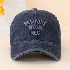 York 1962 Baseball Cap Vintage Embroidery Solid Sun Hat Unisex