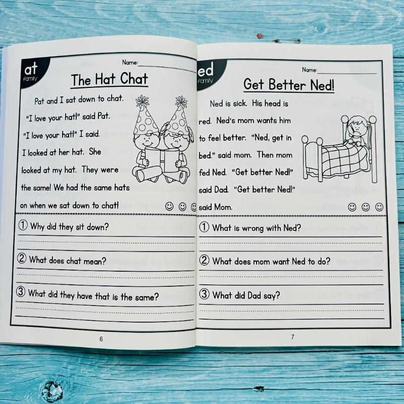 Reading Comprehension Workbook: All In One Passages, Stories, Sentence Structure