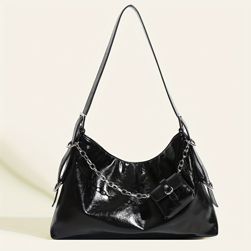 Large Capacity Hobo Bag Casual Tote Bag Women's Versatile Shoulder Bag