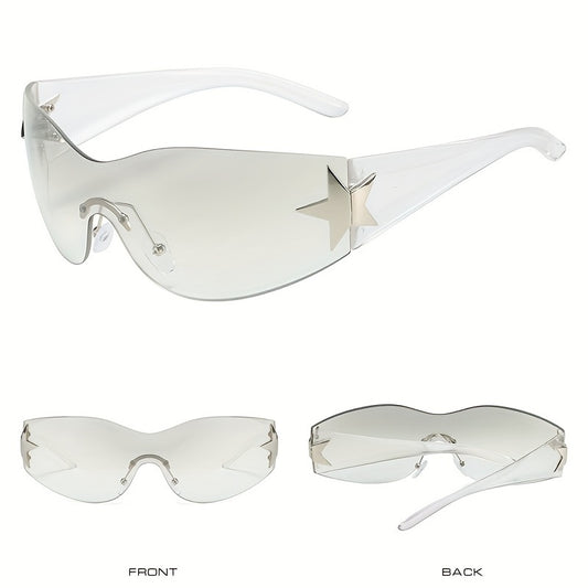 One piece Sunglasses Pentagram UV Protection Sunglasses