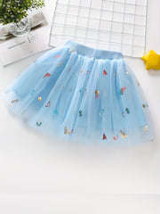 Toddler Girls Sequin Tutu Skirt Mesh Skirt For Summer Party Dance Performance