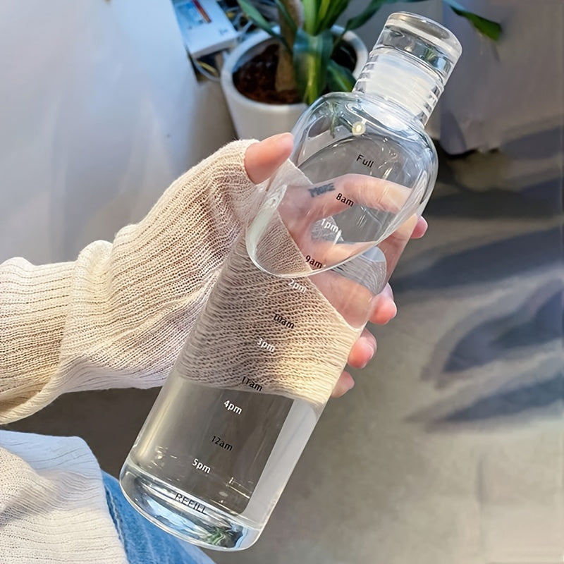 500ml 750ml Clear Plastic Water Cup With Time Scale