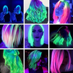 4-Piece Glowing Hairpieces for Nighttime Events, Music Festivals, and Clubs