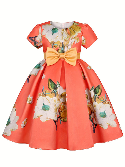 Floral Print Dress for Baby Girls - Ideal for Dance Classes & Parties