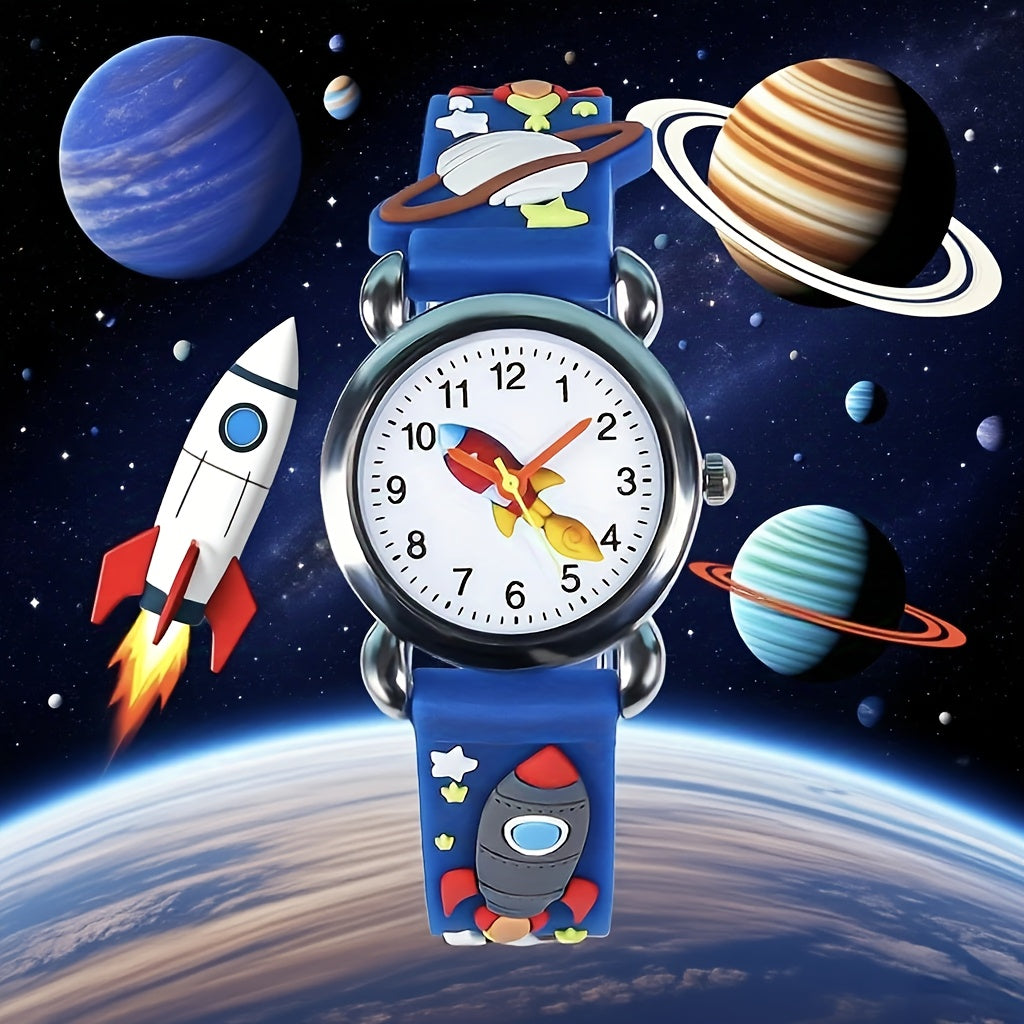 Rocket 3D Print Quartz Watch for Boys Gift